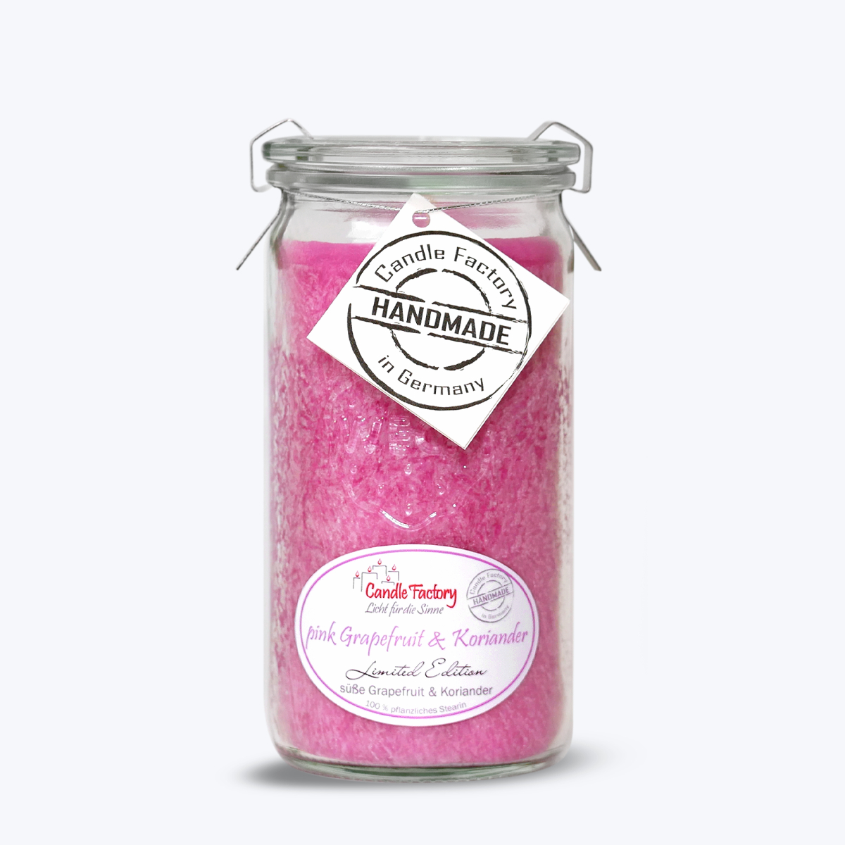 Pink Grapefruit & Koriander - Limitierte Edition - Mini Jumbo Duftkerze im Weckglas
