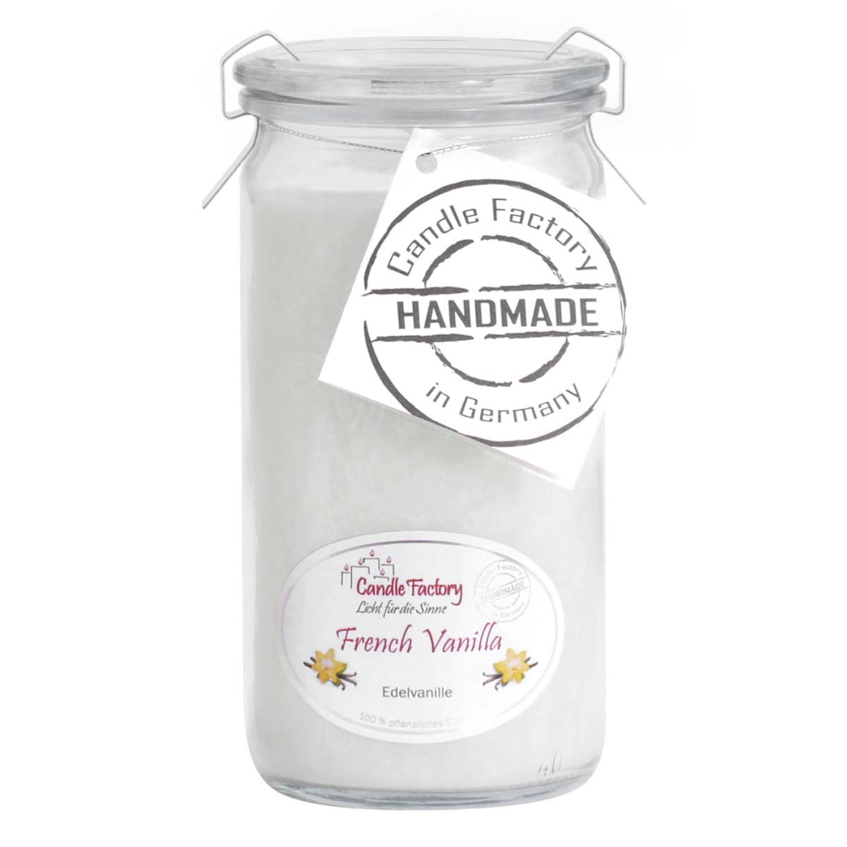 French Vanilla - Mini Jumbo Duftkerze im Weckglas