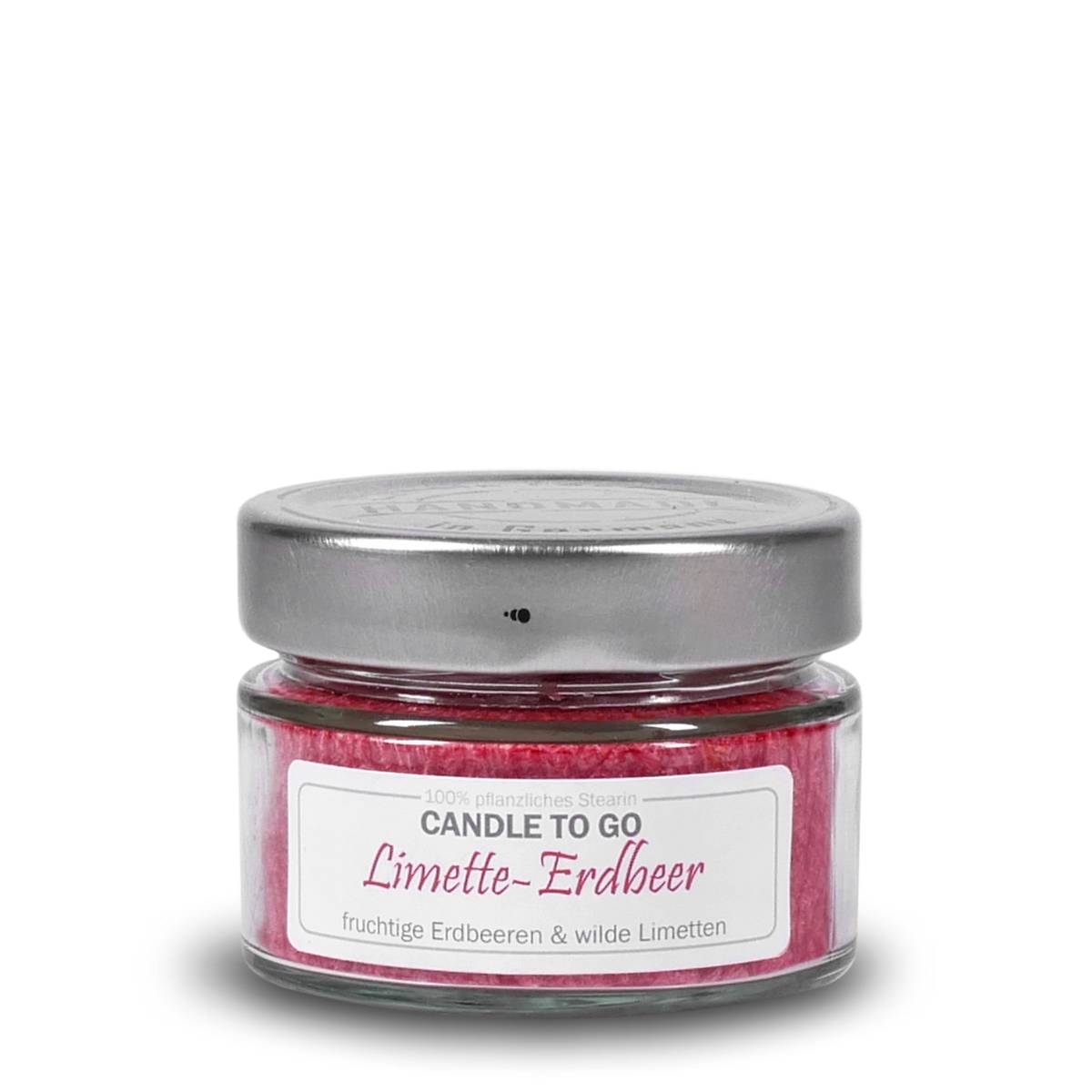 Limette Erdbeer - Candle to Go die Duftkerze für unterwegs