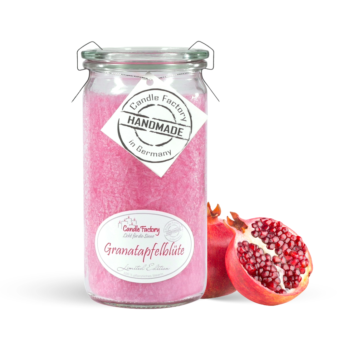 Granatapfelblüte - Limitierte Edition - Mini Jumbo Duftkerze im Weckglas