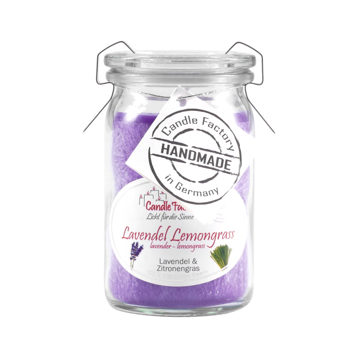 Lavendel Lemongrass - Baby Jumbo Duftkerze im Weckglas