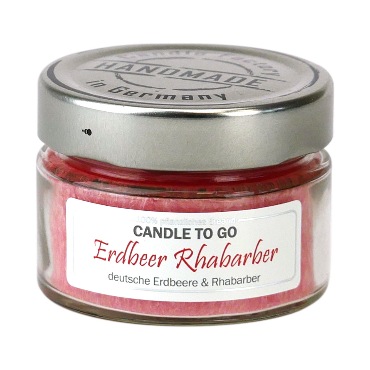 Erdbeer Rhabarber - Candle to Go die Duftkerze für unterwegs