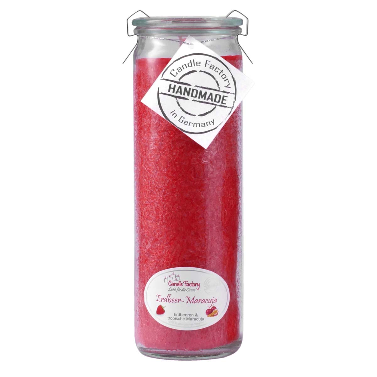 Erdbeer Maracuja - Big Jumbo Duftkerze im Weckglas
